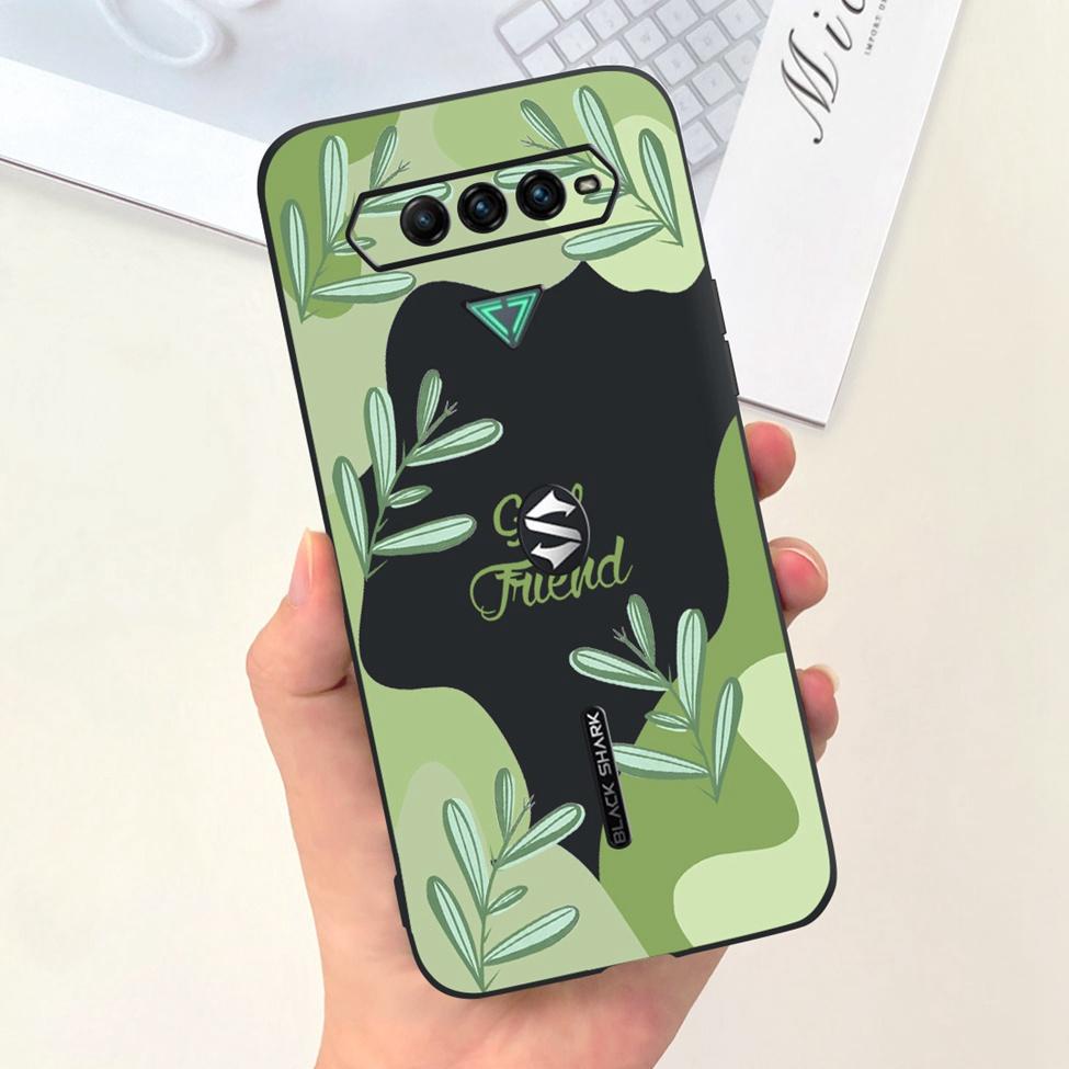 Ốp Điện Thoại Silicon Chống Sốc Họa Tiết Hoa Và Mèo Cho Xiaomi Black Shark 4 Pro Casing Shark4 Xiaomi Black Shark 4