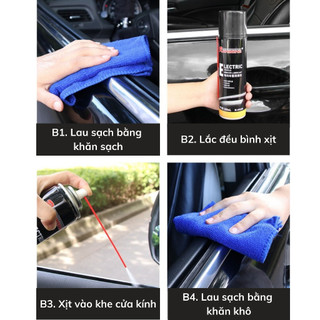 Xịt Bôi Trơn Cửa Kính Ô Tô Xịt Dưỡng Gioăng Cao Su Ô Tô Bản Lề Cửa Chống Rỉ Sét Chống Kẹt 268ml