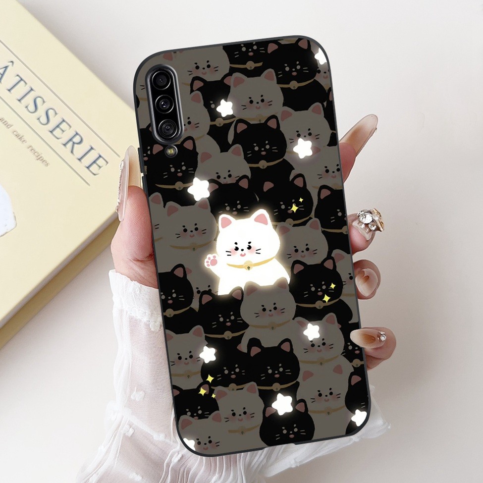 Dành Cho Samsung A90 5G Ốp Lưng Màu Đen Mèo Dễ Thương Thời Trang Ngộ nghĩnh Silicon Chống Sốc Ốp lưng Samsung Galaxy A90 5G Ốp Lưng A908B A908N A908Q