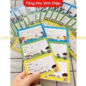 Tệp 15 nhãn vở học sinh được cắt dán sẵn, nhiều hình mẫu cute