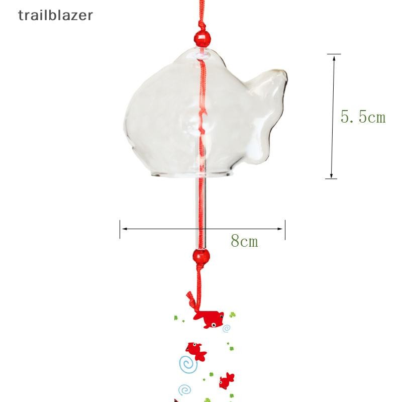 Trailblazer Chuông Gió Kính Phong Cách Nhật Bản Cá Vàng Vườn Trang Trí Ngoài Trời Mặt Dây Chuyền Furin Trang Trí Cá Mới