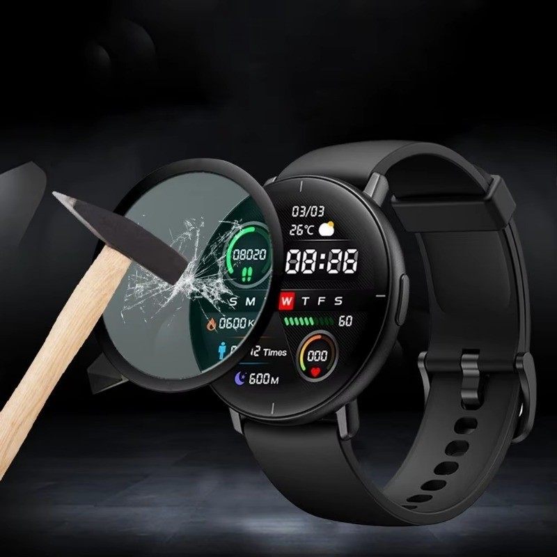 3 Phim Kính Cường Lực Cạnh Đen Cong Trong Suốt 500D HD Cho Garmin Forerunner 965 955 945 265 255 245 165 158 45S 265S 255S 255M 245M Tấm Bảo Vệ Màn Hình Đồng Hồ Chống Cháy Nổ Năng Lượng Mặt Trời