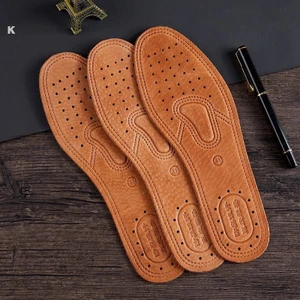 Kuzhen 1 Cặp Đế Da Bò Cho Giày Nam Thoải Mái Khử Mùi Da Thông Thường Đế Chân Chất Lượng Da Thật Đế Bằng Đế Giày HOT
