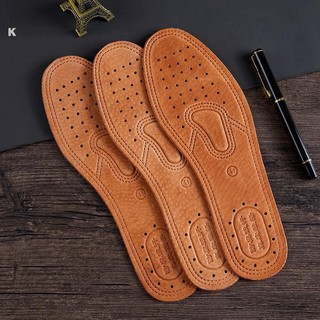Kuzhen 1 Cặp Đế Da Bò Cho Giày Nam Thoải Mái Khử Mùi Da Thông Thường Đế Chân Chất Lượng Da Thật Đế Bằng Đế Giày HOT