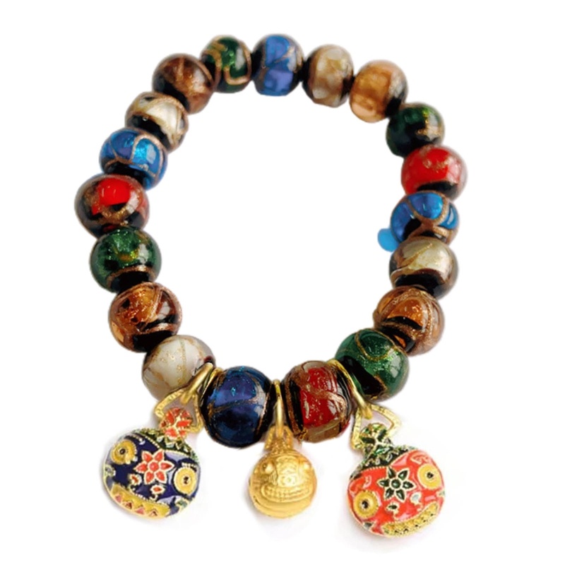 Vòng tay hạt vintage thời trang, chất liệu glaze cổ điển