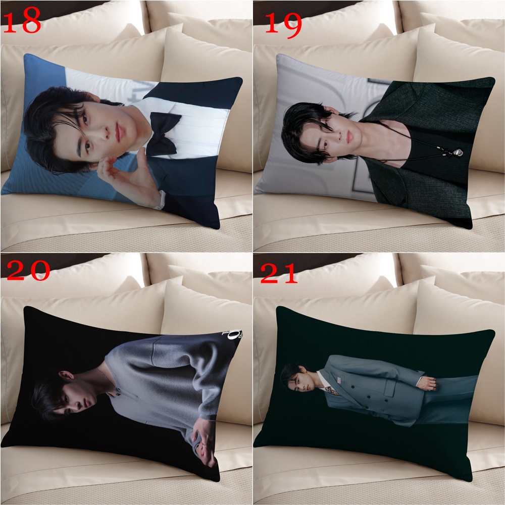 Cha eun woo Vỏ Gối Hình Chữ Nhật Một Mặt Bằng polyester In Chữ good day to be a dog Trang Trí Nhà Cửa (Không Có Lõi)