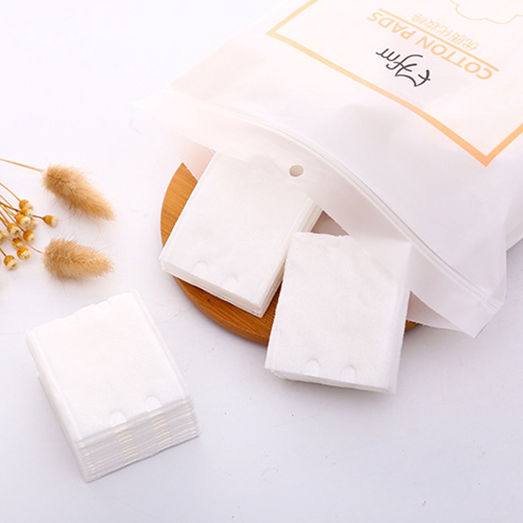 Bông Tẩy Trang Cho Mẹ 222 Miếng Cotton Pads BABIONE 3 Lớp Sợi Tự Nhiên Mềm Mịn Thấm Hút
