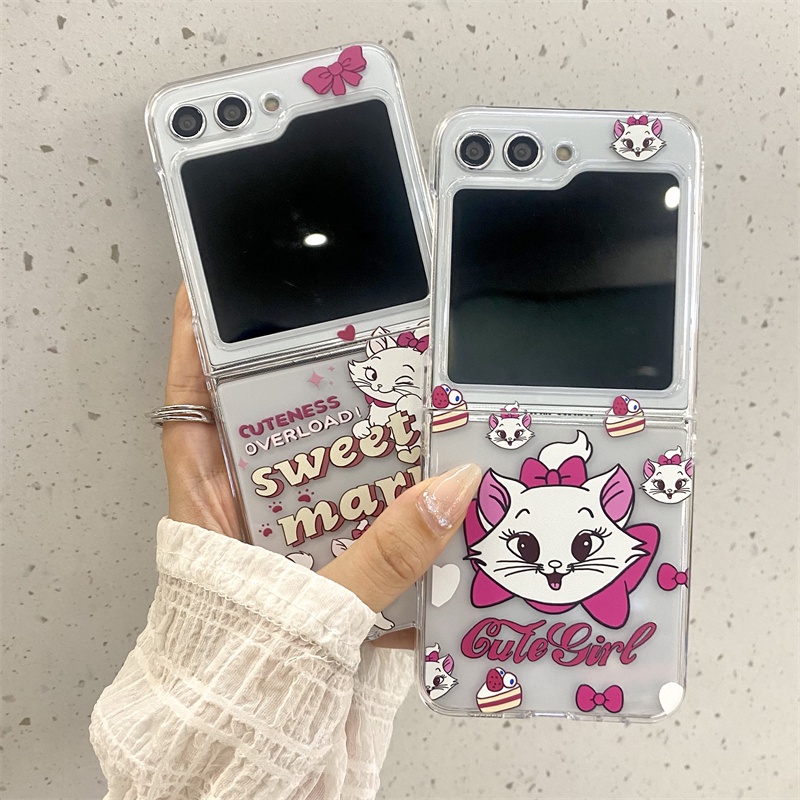 Dễ Thương Ốp Điện Thoại pc Cứng Nhám Trong Suốt Chống Sốc Hoạt Hình Cho samsung galaxy z flip 5 z flip 4 z flip 3 flip5