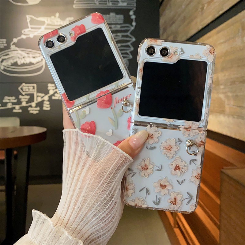 Ultra Ốp Điện Thoại pc Cứng Siêu Mỏng Trong Suốt Chống Sốc Có Dây Đeo Cho samsung galaxy z flip 5 z flip 4 flip 3 flip 5 4 3