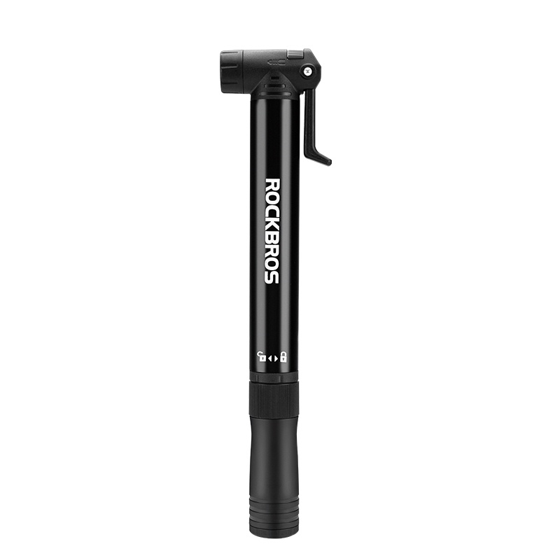 ROCKBROS Máy Bơm Không Khí Với Ratchet Dụng Cụ Xe Đạp Lốp Máy Bơm Hơi Hợp Kim Nhôm Di Động MTB Bơm Đi Phụ Kiện 120 PSI