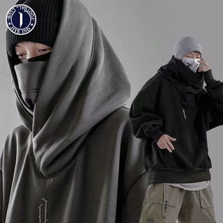 Áo hoodie Ninja Tay Dài Cổ Cao Phong Cách Hiphop Đường Phố Hàn Quốc Cho Nam
