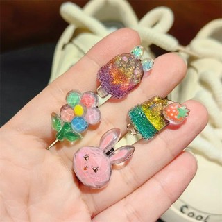 1 Phụ Kiện Trang Trí Dây Giày Hình Cây Kem Màu Cầu Vồng Lấp Lánh Dễ Tháo Gỡ Cho Bé charms