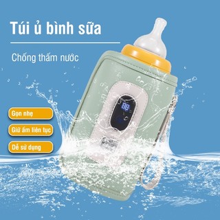 Túi ủ bình sữa di động USB bằng da hiển thị nhiệt độ, chống thấm nước, điều chỉnh 5 mức 1 đổi 1 trong 7 ngày