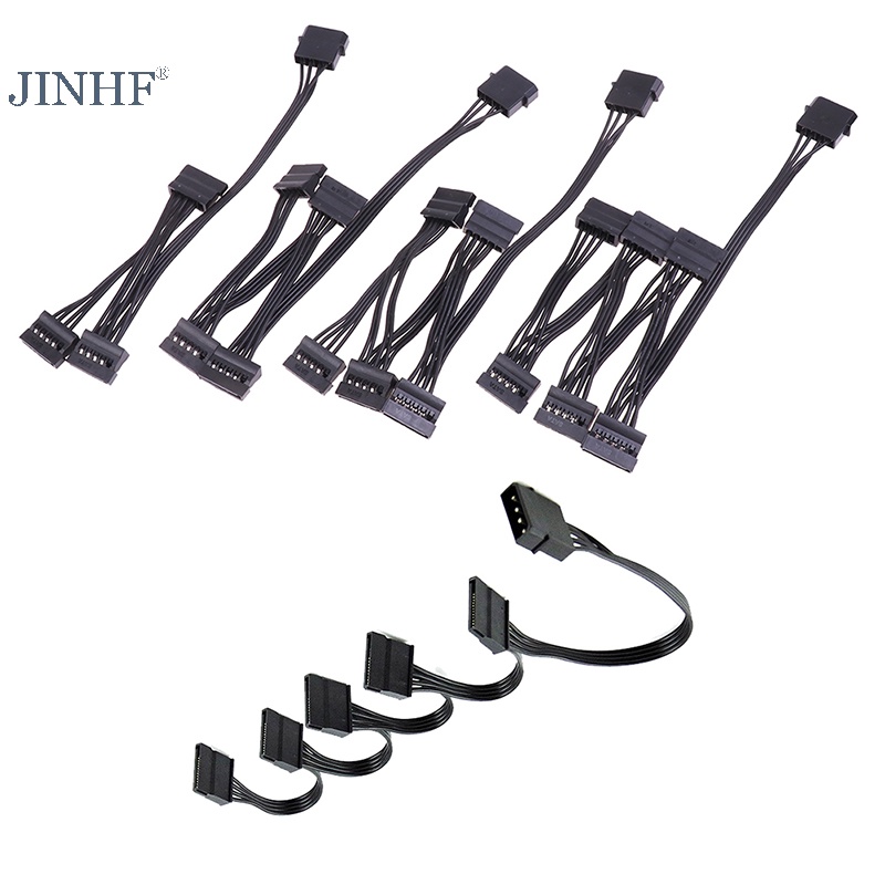 Cáp Chia Ổ Cứng sata 4pin 1 male Sang 3 / 4 / 5 / 6 female