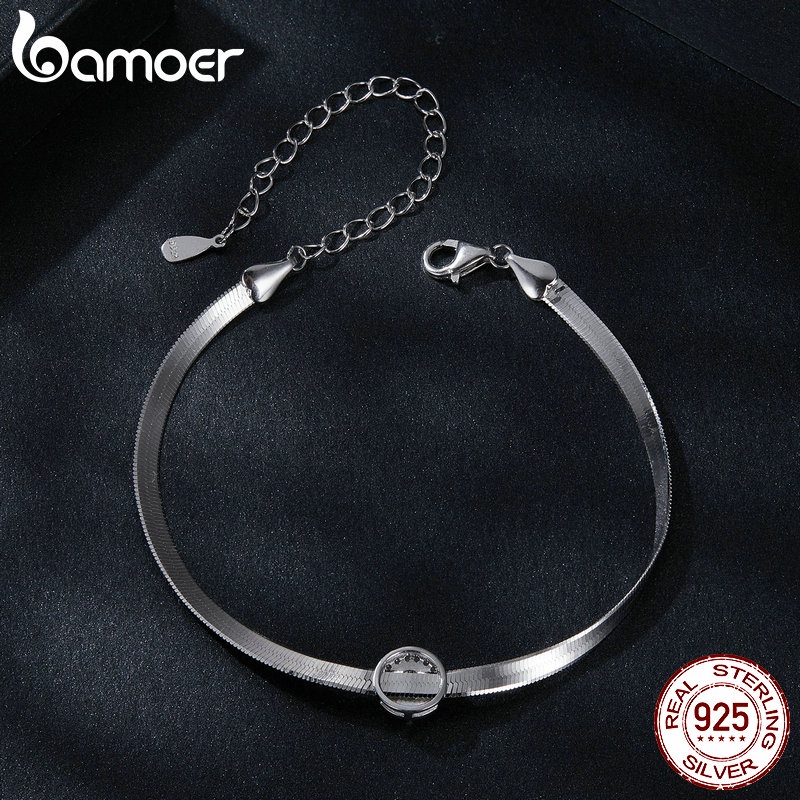 Bamoer Vòng Đeo Tay Bạc 925 0.5ct Thời Trang Cho Nữ MSB011