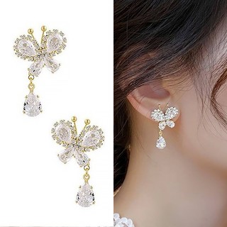 Bông Tai Hình Bướm Đính Đá Sang Trọng Thanh Lịch