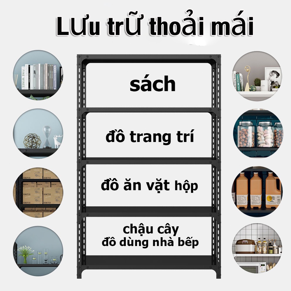 SUNNY Kệ Sắt V lỗ đa năng 3/4/5 tầng lắp ghép đựng đồ Nhà tổ chức nhiệm vụ nặng nề