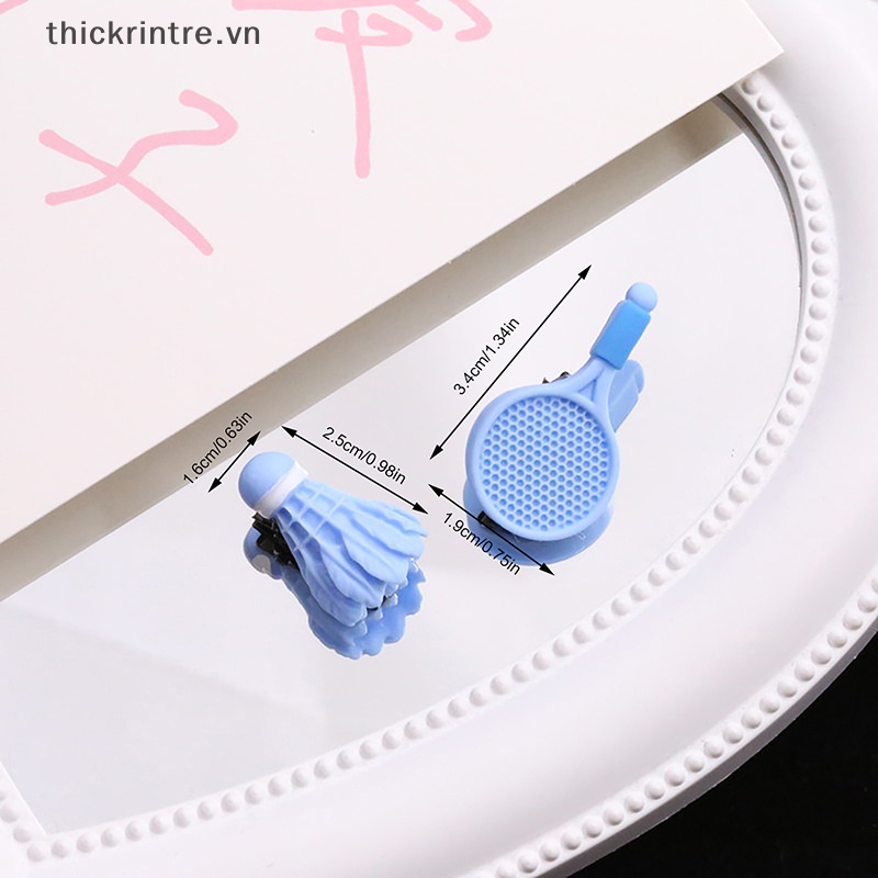 Th Một Cặp Kẹp Tóc Thể Thao Hình Vợt Cầu Lông Dễ Thương Cá Tính Sáng Tạo Cho Bé Gái vn