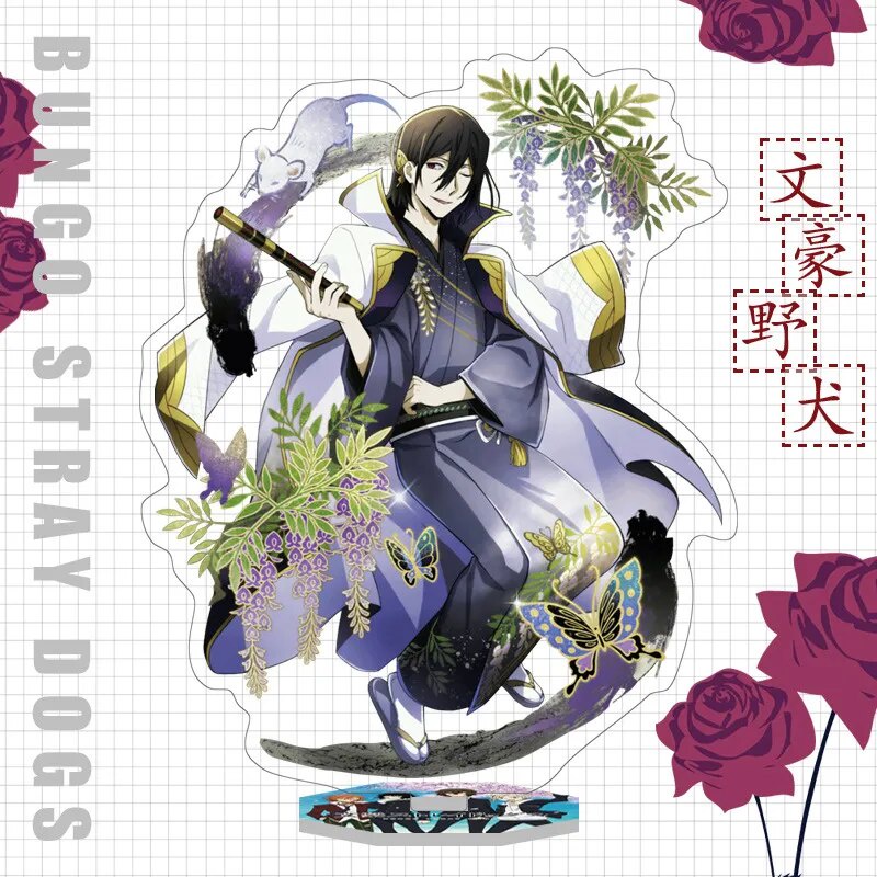 Mô hình Standee Bungo  Dogs Dazai Osamu Nakahara Chuuya Akutagawa~ Phụ kiện trang trí để bàn góc học tập