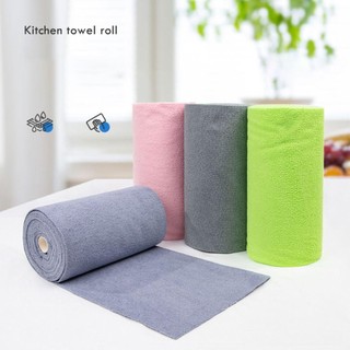 [COD] NOOKSTORY Khăn lau bát đĩa sợi nhỏ chống dầu, 20 cái/cuộn, tái sử dụng, thấm nước thay thế