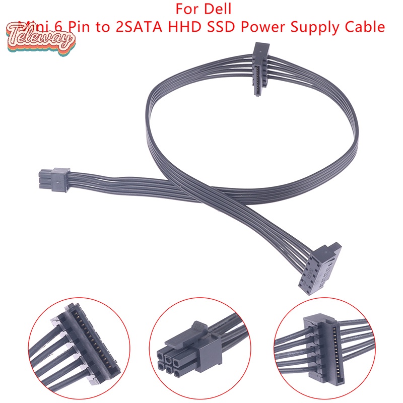 Dây Cáp Quang Chuyển Đổi Nguồn Ổ Cứng SSD 6 Pin Sang 2 SATA Dành Cho ...