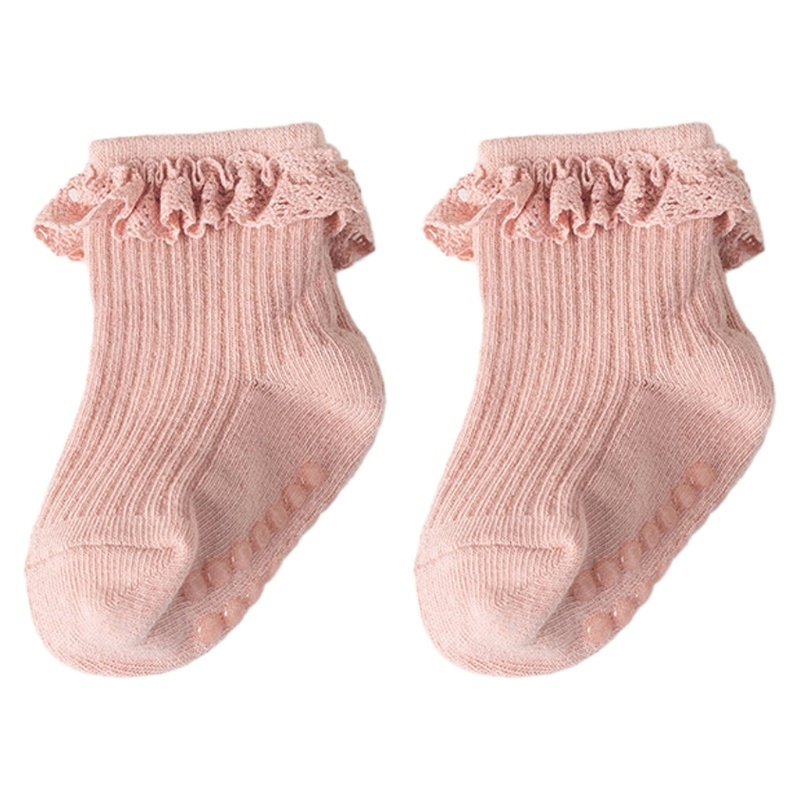 Sela 0-6 Tháng Cho Bé Tất Cotton Công Chúa Bé Gái Xù Ren Mắt Cá Chân Tất Chắc Chắn Tay Cầm Ngắn Chân Tất Cho Wearin Hàng Ngày