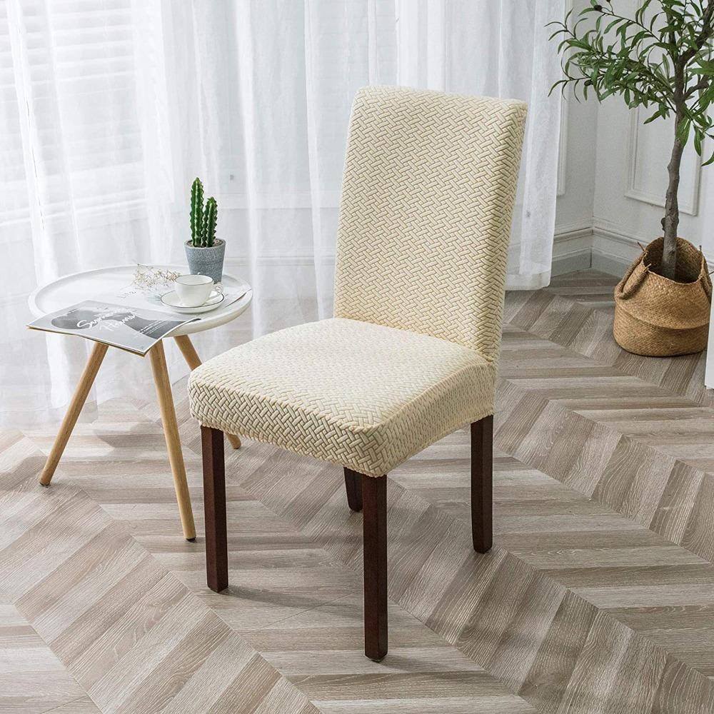 Bọc ghế Jacquard AWNGD, co giãn, bọc toàn bộ ghế không tay, dễ giặt, dùng cho ghế cao 47–60cm