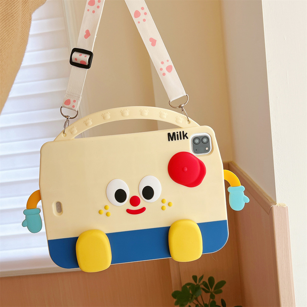 Ốp Lưng Cho iPad 11th (A16) 2025 iPad Air 11 "2025 M3 / 2024 M2 Đứng Khay Bút Dây Đeo Bút Keo Mềm Vỏ An Toàn