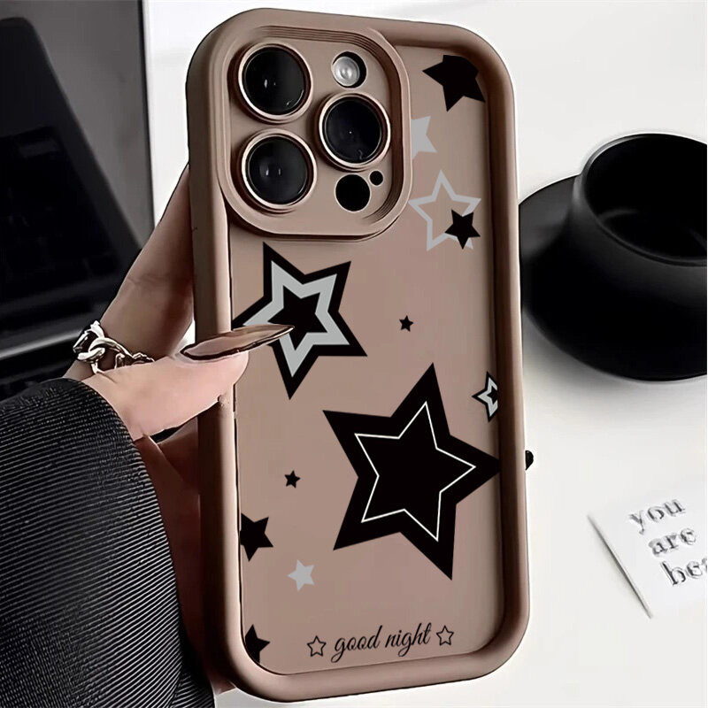 Vỏ Ngôi Sao Cho Samsung Galaxy M34 M31 M51 M30S M23 M20 M11 M15 J4 J6 Plus J8 A10 A01 A02 S20 Ultra Ốp Lưng Silicon Mềm Chống Sốc Họa Tiết Camera Bảo Vệ