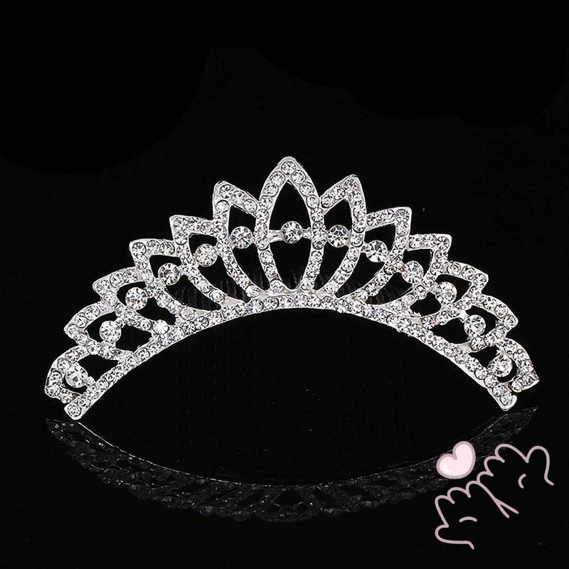 Băng đô đính đá Tiaras dành cho nữ Dễ dàng mặc Lược chải tóc tinh tế Phụ kiện tóc