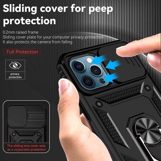 Ốp Điện Thoại Mỏng Có Vòng Đỡ Trượt Bảo Vệ camera Cho iphone 11 12 13 pro max