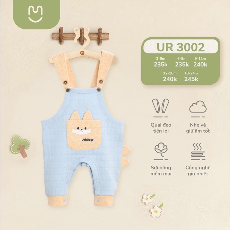 (6-12kg)Yếm Trần Bông Dễ Thuơng Uala Rogo Cho Bé UR3002
