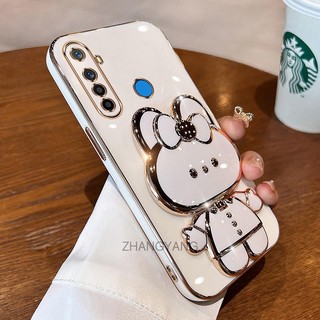 ốp lưng realme 5 5i 5s 5 pro c3 6i Ốp Điện Thoại TPU Silicon Mềm Mạ Điện Gắn Gương Trang Điểm Hình Thỏ 3D Cho realme 5 5i 5s 5 pro c3 6i