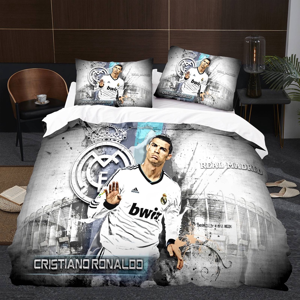 PS1 Cristiano Ronaldo Bộ Chăn Ga Gối Chăn Ga Gối Nhà Phòng Ngủ Phù Hợp Với SP1