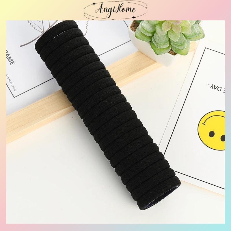 Thun cột tóc nữ Hàn Quốc dễ thương - Phụ kiện buộc tóc đẹp nhiều màu xanh, đỏ, tím, vàng, trắng, đen ANGI HOME