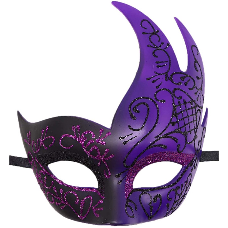 Mặt nạ hóa trang nam Halloween Lễ hội ma Lễ hội Carnival Ngọn lửa Mặt nạ góc lớn Hiển thị bữa tiệc