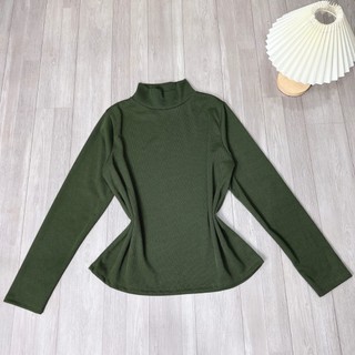 Áo thun cổ lọ The Simple bigsize nữ tay dài dáng vừa chất vải gân nỉ dày dặn ôm body G216