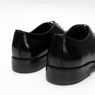Giày lười nam, giày tây oxford da bò Fttleather cao cấp đế phíp gỗ công sở màu đen mã F631