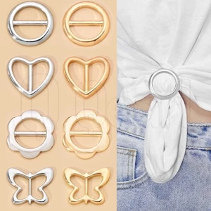 Nút Kẹp Khăn Choàng / Áo Thun Bằng Kim Loại Trang Trí Góc Thắt Nút Cố Định diy