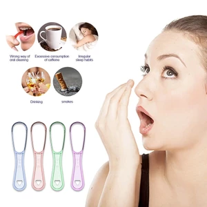 Dụng Cụ Cạo Lưỡi Trong Suốt Chuyên Nghiệp Có Thể Tái Sử Dụng Cho Người Lớn