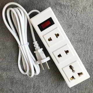 Ổ CẮM ĐIỆN DÂY DÀI 3M - 2200W - CÓ NHÍP ĐÀN HỒI - CÓ CÔNG TẮC- ổ cẮm điệ trắng thái gia cao cấp