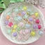 Bộ 50 DIY Hình Kẹo Trong Suốt Cored Hạt 8.9 * 16.6mm Pha Lê Trong Suốt Vật Liệu Handmade Quà Tặng Trẻ Em