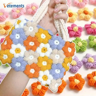 Miếng Vá Hình Hoa Bằng Len Dùng Trang Trí Mũ / Đồ Thủ Công diy