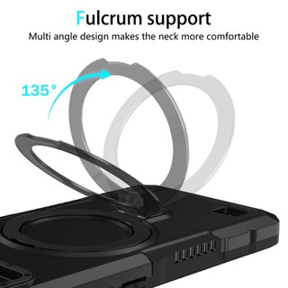 Dành Cho Realme C20 C11 2021 C12 C15 C21 C25 C21Y C25Y Ốp điện thoại Có Giá Đỡ Vòng PC Cứng Mặt Sau Mềm TPU Edge Quân Sự Chống Rơi Vỏ Mỏng Chống Sốc