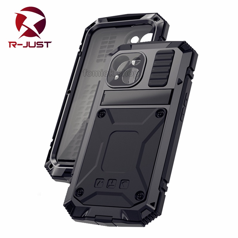 R-JUST] Heavy Duty Aluminum Metal Shockproof 360 Case Cover for
