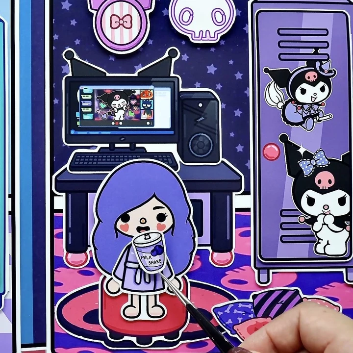 Sanrio Sách Hình Búp Bê Thủ Công Xinh Xắn đồ chơi sách thủ công đồ chơi tự làm sách tự làmsách tự làm thủ công đồ chơi cho bé gái đồ chơi bằng giấy đồ chơi sách thủ công kuromi đồ chơi giấy kuromi nhà