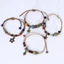 XGB Unisex Dân Tộc Dây Đeo Tay Gốm Đính Hạt Vòng Tay Handmade Lắc Tay Trang Sức Thời Trang