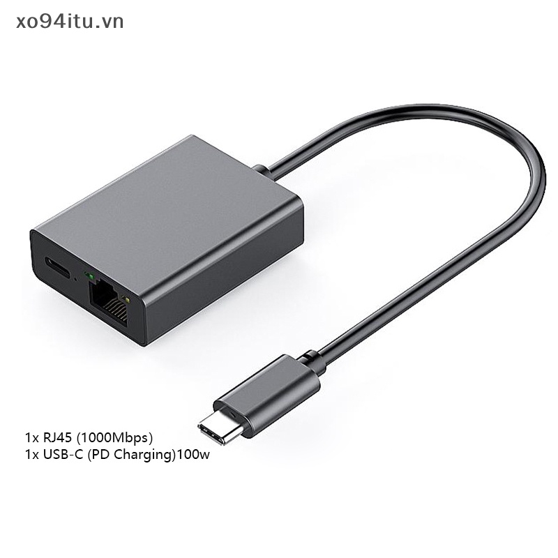 Xoitu Dây Cáp Kết Nối Mạng ethernet 1000mbps type-c Sang rj45 Cho Điện Thoại / Máy Tính Bảng vn