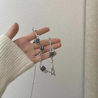 Vòng Cổ Hoa Hồng Đen Phong Cách retro Pháp
