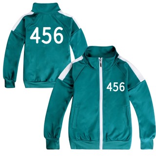 Pg Squid Game 456 áo khoác quần Áo thun vải cosplay cho trẻ em đồ thể thao